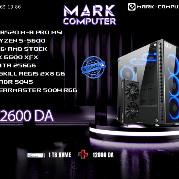 RYZEN 5-5600 + RX 66OO XFX