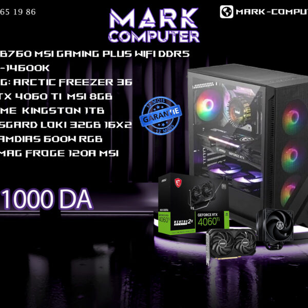 Intel Core i5-14600K + RTX 4060 Ti MSI 8GB