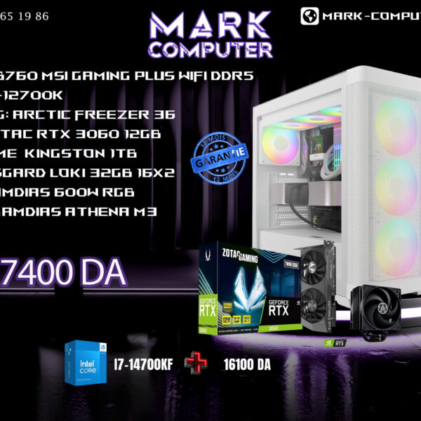I7-12700K + ZOTAC RTX 3O6O I2GB