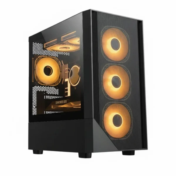 CASE ARES C202 BLACK ARGB 4 FANS