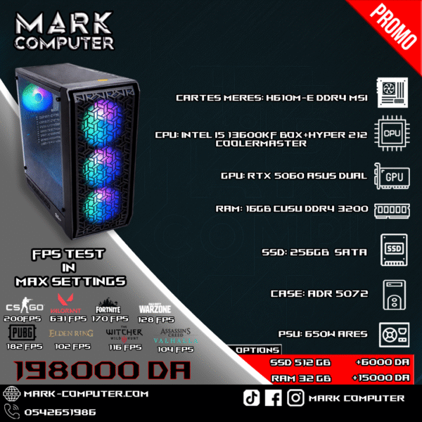 I5 13600KF + RTX 5060 8GB ASUS DUAL