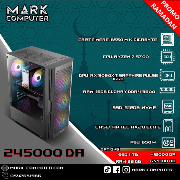 RYZEN 7 5700 + RX 9060 XT