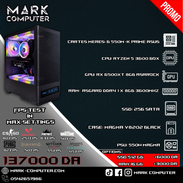 RYZEN 5 3600 + RX 6500XT