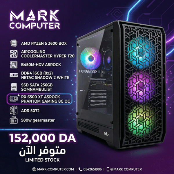 RYZEN 5 3600-RTX 6500XT 8GB