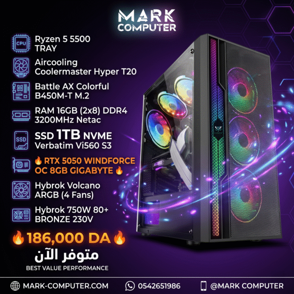 RYZEN 5 5500 + RTX 5050 8GB