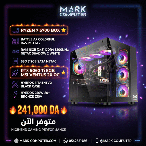 RYZEN 7 5700 + RTX 5060TI 8GB