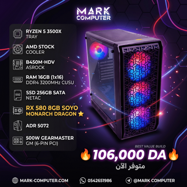 RYZEN 5 3500X + RX 580 8GB