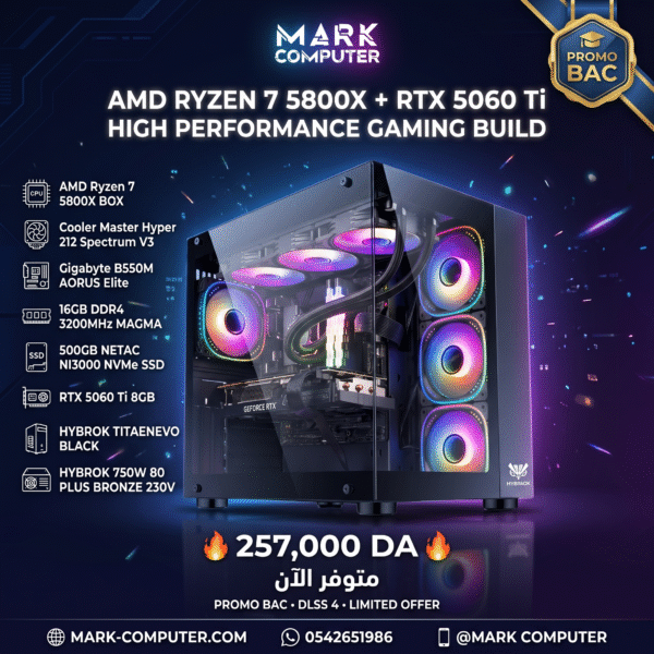 RYZEN 7 5800X + RTX 5060TI