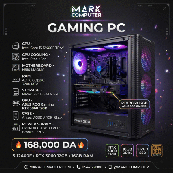 I5 12400F + RTX 3060 12GB ASUS ROG