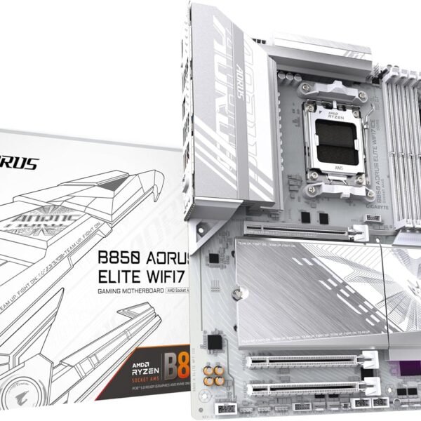 B850 AORUS ELITE WIFI7 ICE WHITE USED (En configuration seulement)
