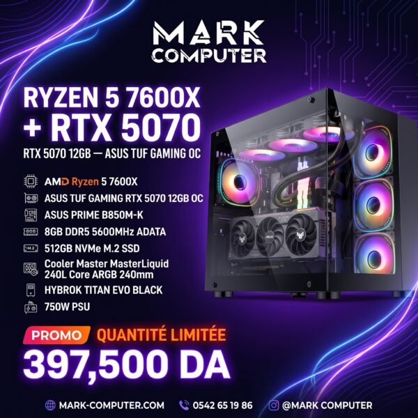 RYZEN 5 7600X + RTX 5070 12GB