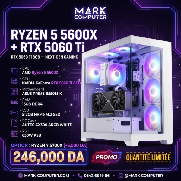 RYZEN 5 5600X+ RTX 5060TI 8GB