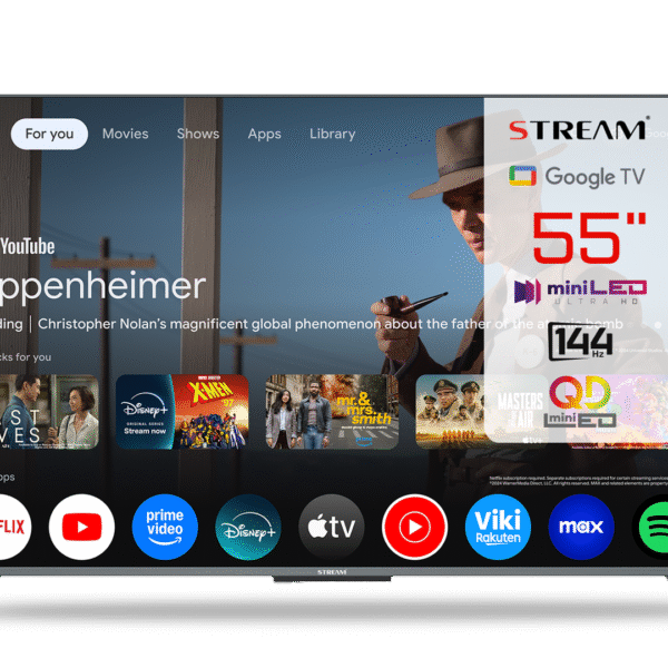 STREAM MQ55GTGYU144 GOOGLE TV 55" 144HZ 4K GAMING TV